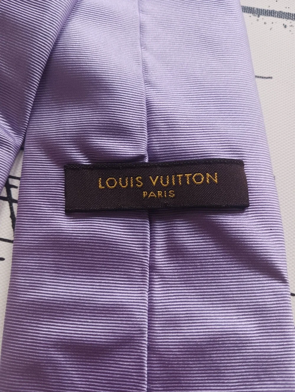 Louis Vuotton Purple/lilac Silk Tie, 4